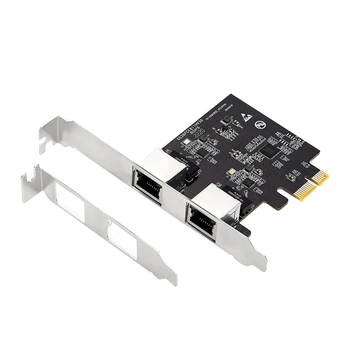 Pcie Dual Gigabit Ethernet Controller Card RTL8111H Žetonų Serverio Tinklo 2 Rj45 Port Lan Adapteris Zcard 10/100/1000Mbps 12
