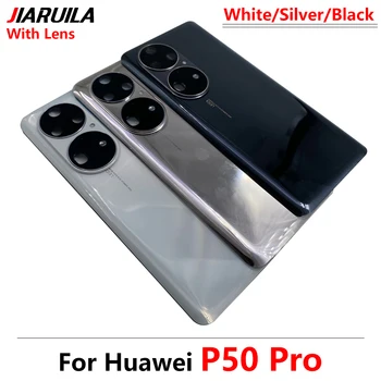 5vnt/Daug Originalios Baterijos, Galinio Stiklo Dangtis Su Stiklo Rėmo Laikiklį, Huawei P50 Pro Galinį Baterija Stiklo danga Hosuing Atveju 1