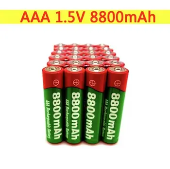 Daug de baterijų alcalines rechargeables 1,5 V AAA 8800mAh nouveau, supilkite jouets MP3, lumière led, longue durée de vie 18