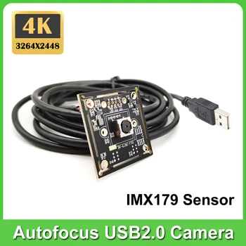4K 8MP automatinis fokusavimas USB2.0 Fotoaparato Modulio IMX179 Jutiklis uv-C OTG Plug and Play 100 Laipsnių Jokio Iškraipymo Lęšį USB Vaizdo Kamera