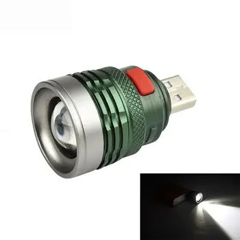 USB LED Žibintuvėlis Nešiojamas Mini Kišeninis Kišeninis Žibintuvėlis, Super Šviesus Long-range Stipri Šviesa Aliuminio Lydinio Darbą Šviesos Žibinto Lemputė 10