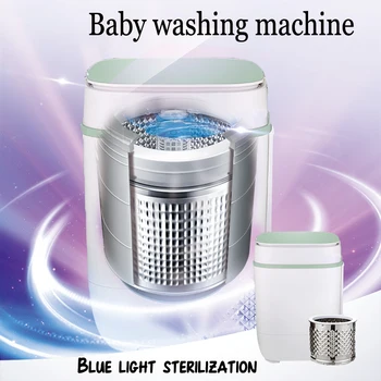 Ultragarso Nešiojamų Skalbimo Mašina, Blu-Ray Bacteriostatic Nešiojamų Plovimo Ir Dehidratacijos Apatiniai Kūdikių Drabužiai Mini Skalbimo 4