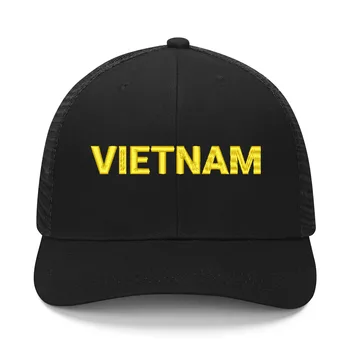 Vietnamo Vėliava Siuvinėjimo Skrybėlę Vyrai Moterų Sporto Beisbolo Kepurę Kvėpuojantis Akių Vasaros Saulės Skydelis Apdangalai, Custom Made 