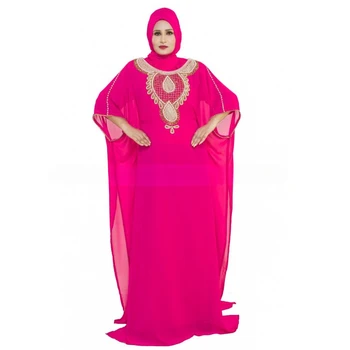 Rožinė Karališkas Maroko Suknelė Dubajus Suknelė Abaja Vestuvių Suknelė Europos ir Amerikos Mados Tendencijos 4