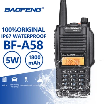 Baofeng BF-A58 Walkie Talkie IP67 atsparus Vandeniui UHF VHF Radijo Dual Band A58 Du Būdu Radijo siųstuvas-imtuvas Woki Toki Baofeng UV-9R Plius