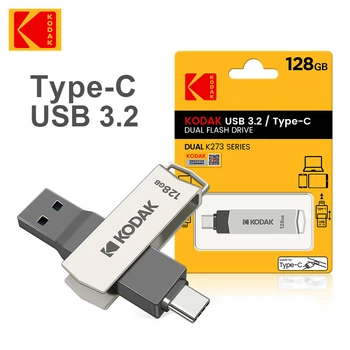 100% KODAK C TIPO Metalo 2 in 1, USB 3.2 128 GB 