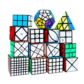QIYI Profesija Greitis Magiškasis Kubas 3x3x3 4x4x4 5x5x5 Puzzle Black Lipdukai magic cube Švietimo Learnning Anti-stresas Vaikams, Žaislai 2