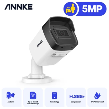 ANNKE C500 Ultra FHD 5MP POE IP Camera IP67 Lauko, Patalpų Vandeniui Saugumo Kulka Naktinio Matymo Pašto Įspėjimą Auido vaizdo Kamera 17