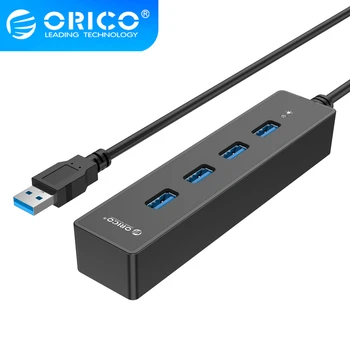 ORICO 4-Port USB3.0 Didelės Spartos Hub 5Gbps Perdavimo Greitis Nešiojamas Darbalaukio Priedai, Mažų ir nešiojamų vientisas dizainas