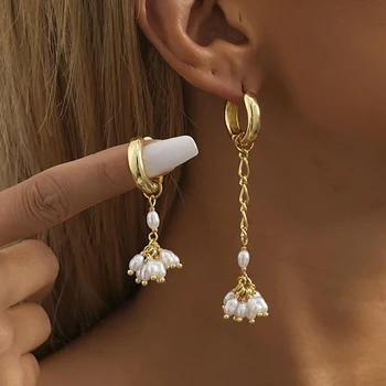 Naujas mados ponios imitacija, perlų auskarai, pakabukas Europos ir Amerikos Madinga ponios vario auskarai, juvelyriniai dirbiniai didmeninė 10