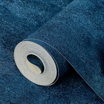 Peacock Blue Metallic Marmuro Tapetai Roll Pramonės Derliaus Paprasto Tekstūros Vinilo Sienos Popieriaus Kambarį Miegamasis