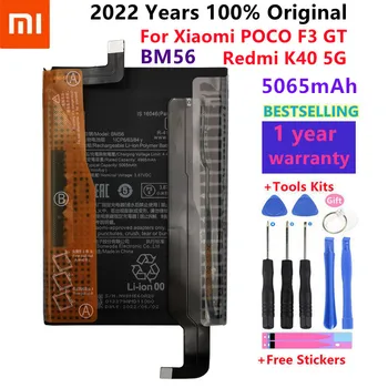 100% Xiao mi Originalios Baterijos BM56 Baterija Xiaomi POCO F3 GT Redmi K40 5G BM56 Aukštos Kokybės Mobiliojo Telefono Baterija + Įrankiai 4