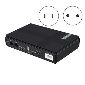 1 Set Nepertraukiamo Elektros Tiekimo Mini UPS, USB POE 10400Mah Baterija Atsargine, Skirtas Wifi Router CCTV (JAV Plug) 15