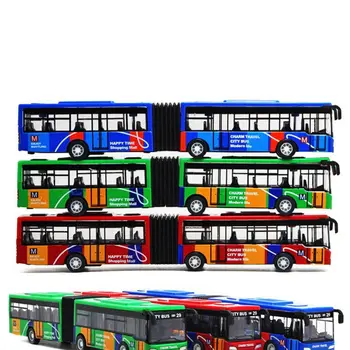 Aukštos Kokybės Transporto Priemonės Modelio Autobusų Formos Ornamentais Pratęstas Autobusų Žaislai Lydinio Autobusų Modelis Traukti Atgal Dvigubai Skirsnis