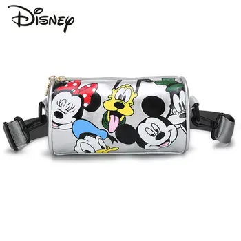 Disney Mickey Vaikų Mini Krepšys Saldus Animacinių filmų Spausdinti Moterų Kibirą, Maišą Laisvalaikio Sporto Nešiojamosios Rankinės Mergina Crossbody Krepšys