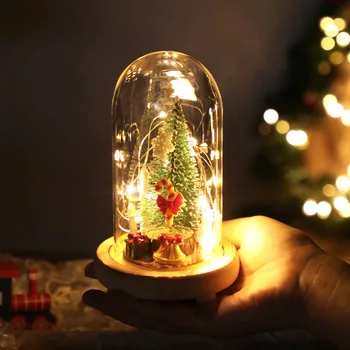 LED Kalėdų naktį šviesos darbalaukio apdailos stalo lempa USB powered miegamojo kambarį tyrimas pasakų žibintai vaikų dovanų 5