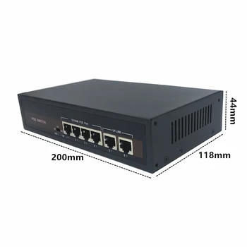 48V Ethernet POE switch su 5 10/100Mbps Uosto IEEE 802.3 af/šiuo Tinka IP kameros/Wireless AP/VAIZDO kamerų sistema 20