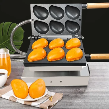 Komercinės 6pcs mango Formos Pliurpalas Maker Mašina Komercinės Non-stick Burbulas Kiaušinių Pliurpalas Formavimo Mašina