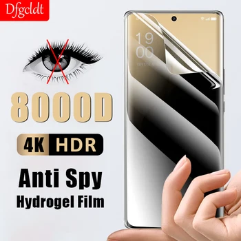8000D Lenktas Visišką Privatumą Ekrano apsaugos KOLEGA Rasti X6 X3 X5 Neo Anti Spy Hidrogelio Filmas KOLEGA Reno 10 9 ProPlus