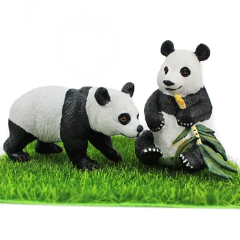 Modeliavimo Zoologijos Sodas Laukinių Gyvūnų Žaislas Plastiko Tvirtos Nacionalinės Lobis Giant Panda Modelio Valgyti Bambuko Modelis Vaikas Vyrų 17