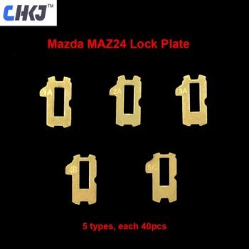 CHKJ 200pcs/daug MAZ24 Automobilių Užraktas Nendrių Plokštė Mazda Auto Lock Core Klavišą Užrakto Remontas Priedai Komplektai, Įrankių, Spynų 5 x 40pcs