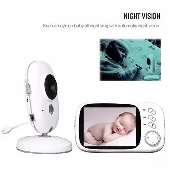 VB603 Video Baby Monitor 2.4 G Bevielio Su 3.2 Colių LCD 2 Garso Kalbėti Naktinio Matymo Priežiūros Saugumo Kameros Aukle 19