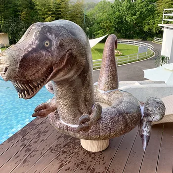 3D Dinozaurai Plaukti Lova Plaukimo Čiužinys Jūros Maudynių Žiedas Baseinas Žaislas Lounge Lova Suaugusiems-Plūdriosios Plaukimo Vandens Lova Recliner 17