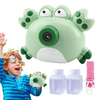 Vasarą Žaislai Mielas Krabų Burbulas Maker Kamera Su Muzikos Ir Šviesos Baterijomis, Burbulo Pūtimo Burbulas Tirpalas Vaikams 18