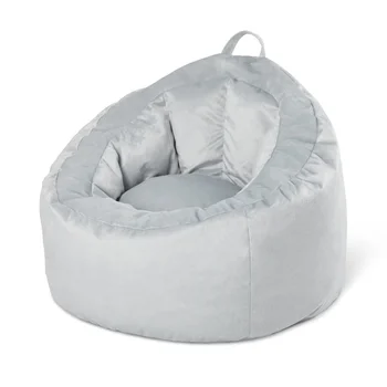 Jūsų Zonoje Juoda Aksomo Maišą Pupelių Kėdė su Kišenėje maišą pupelių miegamieji, kėdės, grindys, sofa-milžinišką maišą pupelių