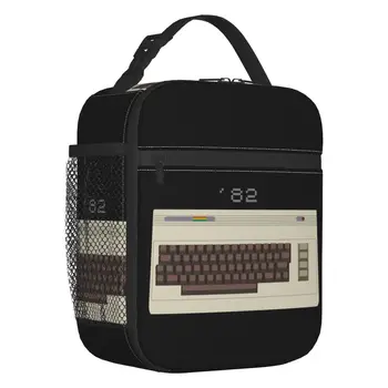 Commodore 64 Izoliuoti Pietūs Krepšiai Moterų C64 Amiga Kompiuterio Resuable Aušintuvas Šilumos Bento Box Vaikai Mokykloje Vaikai 17