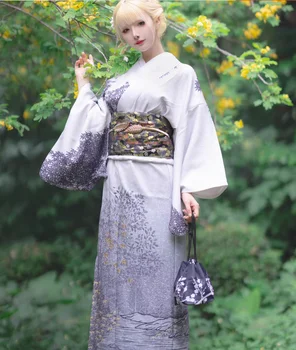 Japonijos oficialų kimono, naujas Kinų stiliaus rašalo spausdinti moterų 160cm ilgis 6