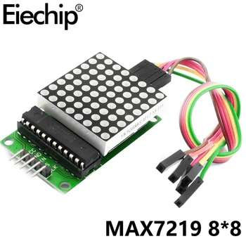 LED Ekranas MAX7219 Dot Led Matrica Modulis 8*8 MCU Kontrolės Modulis Arduino 5V Sąsajos Modulis 8x8 Output Input Bendro Katodo 8