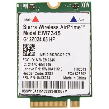 Tinklo plokštė, EM7345 4G LTE WWAN Kortelės Modulį, skirtą Thinkpad X250 X1C W550 T450 X240 T440 Parama LTE/HSPA+ /EMEA 19