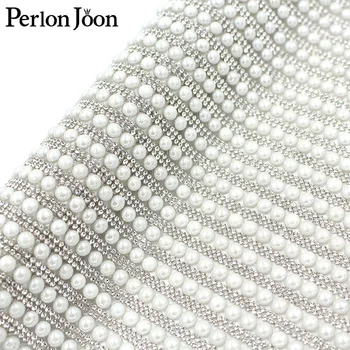 1pcs White pearl cirkonio įrengtas karšto medžiaga lipdukai 