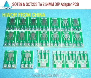 50pcs/daug SOT89 & SOT223 Į 2.54 MM DIP3 SMD Adapteris PANIRTI PCB Pinboard SMD Skaičiuoklė 9