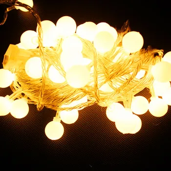 LED akimirka Atostogų Kalėdų žiburiai;kamuolys tipo;10M 100LED Kamuolys String Žibintai Vandeniui+220~240V /AC90-130VPower Plug 22