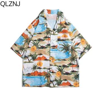 2023 Nauji vyriški Marškiniai Derliaus Atsitiktinis Palaidinė Viršūnes Paplūdimio Spausdinti Havajų Marškinėliai trumpomis Rankovėmis Tee Marškinėliai Vasaros Asmeninį Camisa 7