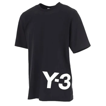 Y-3 Yohji Yamamoto T-shirts 23SS Vasaros Letter Spausdinimo LOGOTIPAS vientisos Spalvos Paprastumas Crewneck Vyrų Ir Moterų trumparankoviai Viršų 5