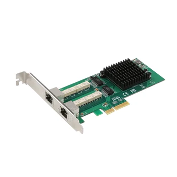 Apeiti Gigabit Ethernet 2 Port RJ45) PCI-E 4X Server Desktop Gigabit ethernet Tinklo plokštė HUB RJ45 Adapteris, skirtas 