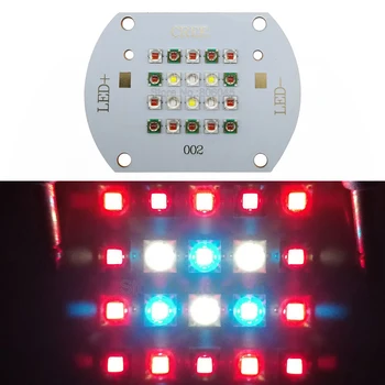 Individualų 60W Cree XP-E-20-LED Augalų Auga Multi-Chip LED Lempos, Šviesa XPE 660nm + XPE2 Raudona Mėlyna Balta Sumaišyti Vario PCB Lenta 15