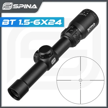 SPINA OPTIKA BT 1.5-6X24 Kompaktiškas taikymo Sritis Medžioklės Taktinis Optiniai Taikikliai 25.4 mm Vamzdis Striukės Fotografavimo Riflescope 16