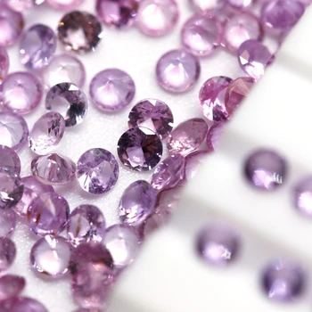 Gamtos Violetinė Safyras Mažų Taškų 2,5 mm Akmens Standartinis Apvalus Diamond Cut Papuošalai, Laikrodis Inkrustacijos 18