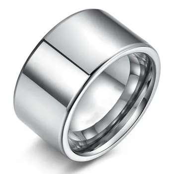 Mados Paprastas 12mm Pločio Veidą Žiedas Aukštos Kokybės Papuošalai Tinka Draugų Vyrų Dalyvavimas Vestuvių Dovanos 21