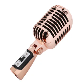 Profesinės Laidinio Senovinių Klasikinių Mikrofonas Dinaminis Vokalinis Mikrofonas Mikrofonas pasirodymą Gyvai, Karaoke(Rose Gold) 7