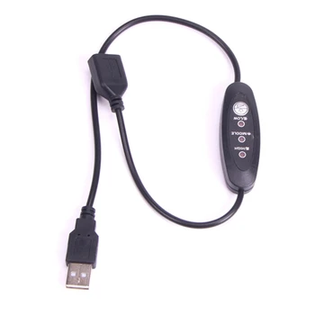 USB 5V-12V Temperatūros Reguliatorius Šildytuvo Termostatas 3-Greitis Reguliuojamas 24W 5