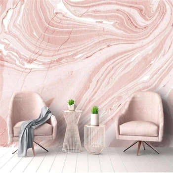 beibehang Rožinė akmens tekstūros marmuro linijų Freskomis tapetai Kambarį Sofa-lova, TV Foną Papel De Parede 3D miegamojo puošmena 19