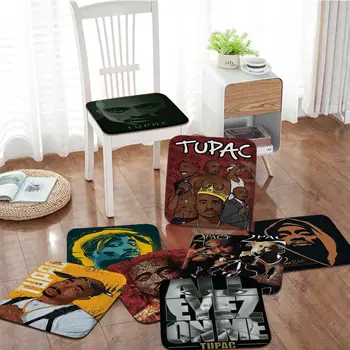 Hip-Hop Atlikėjas Tupac Meno Sėdynės Pagalvėlės, Biuro, Valgomojo Kėdė Trinkelėmis Sponge Sofa Mat Ne Slydimo Pagalvėlės, Pagalvėlės 3