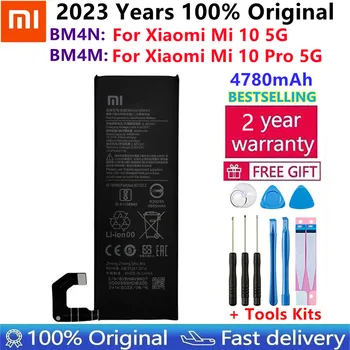 Originalaus Akumuliatoriaus BM4M BM4N Už Xiaomi Mi 10 Pro 5G Xiaomi 10Pro Mi10 5G Originali Telefono Bateria Baterijas +Dovana Įrankiai 12