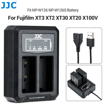 JJC USB Kamera, Baterija, Kroviklis Tinka NP-W126/126S Baterijas Fujifilm XS10 XE4 XE3 XE2 XT3 XT2 XT30II XT30 XT20 X100V X100F XA7 10