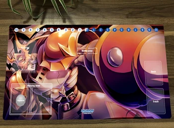Anime Digimon Playmat Dukemon Prekybos Kortų Žaidimas, Mat DTCG CCG Mat Pelės Mygtukai TCG Stalas Kilimėlis Žaidimų Žaisti Mat & Kortelės Zonų Nemokamai Krepšys 22